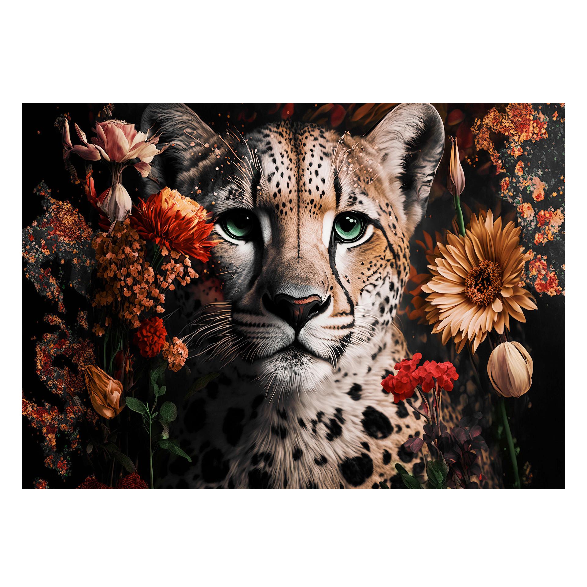 Glasbild Multicolor ca. 120x80cm - Multicolor, Basics, Glas/Papier (120/80cm)