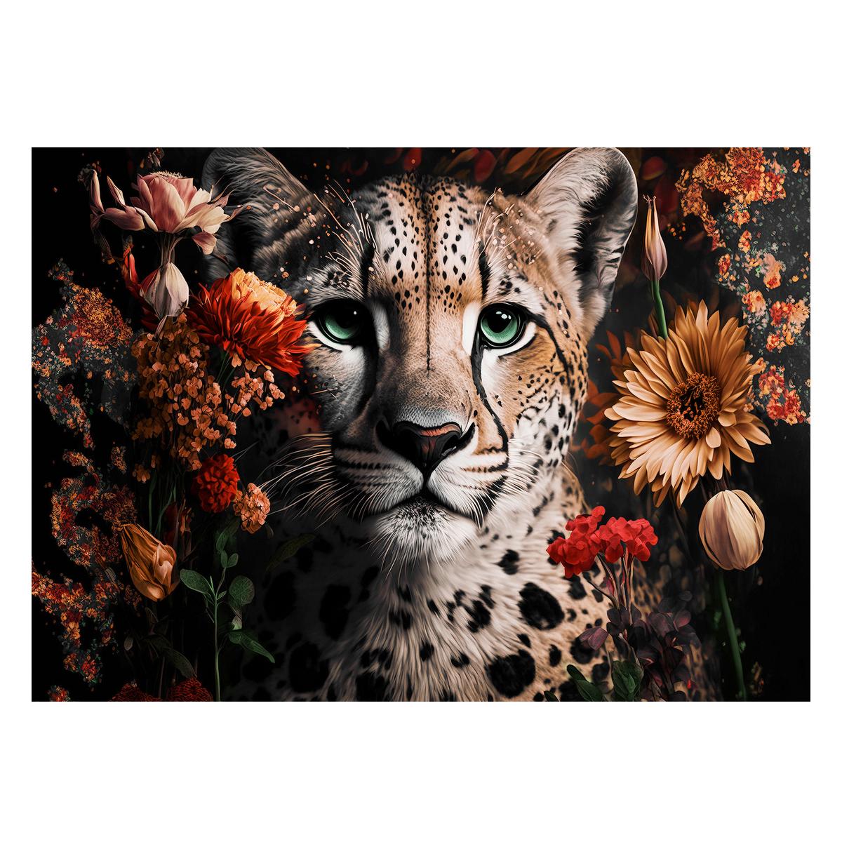 Glasbild Multicolor ca. 120x80cm - Multicolor, Basics, Glas/Papier (120/80cm)