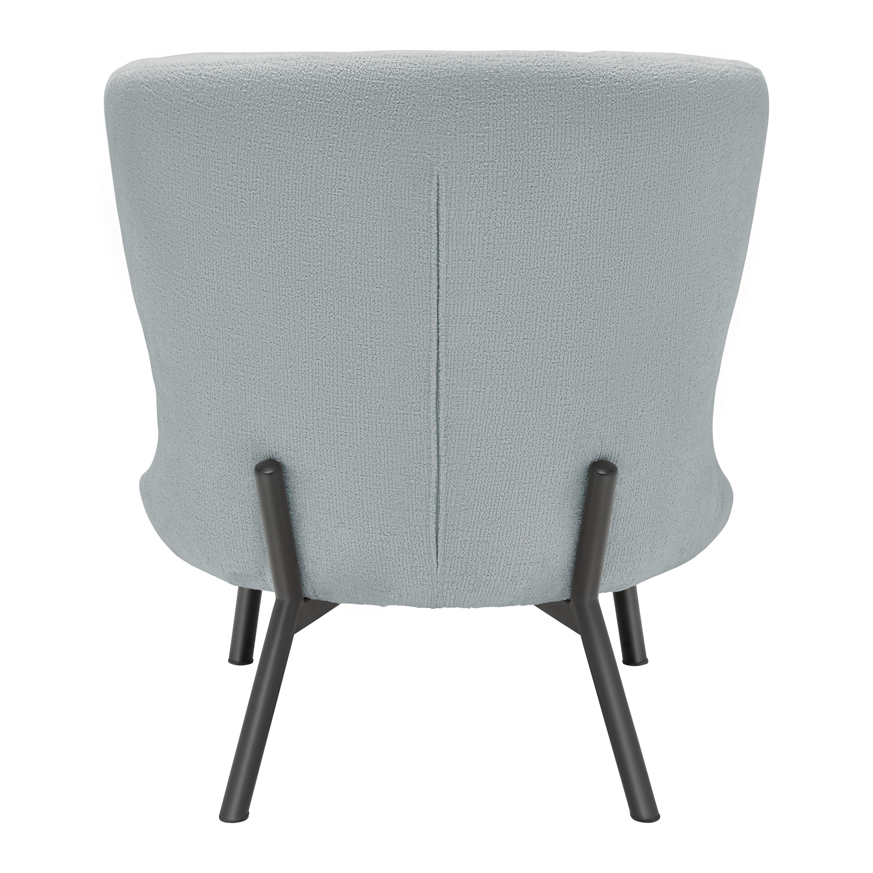 FÅTÖLJ FLORIS -TREND- - Graublau/svart, Romantik / Lanthus, metall/trä (67/77/73cm) - Mömax