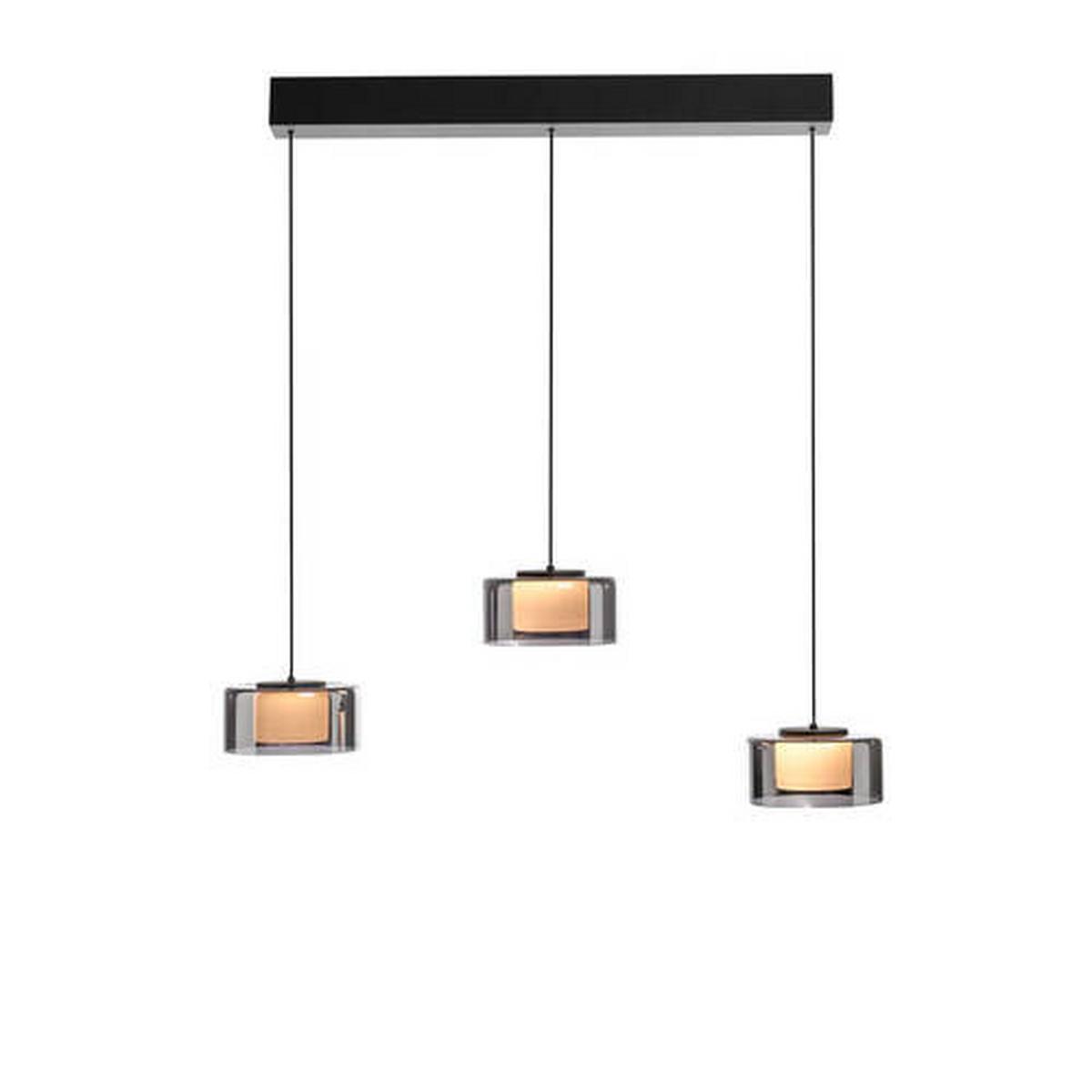 LAMPA WISZĄCA LED 2113-18 RIKA - czarny, Design, tworzywo sztuczne/metal (66/15/220cm) - Paul Neuhaus