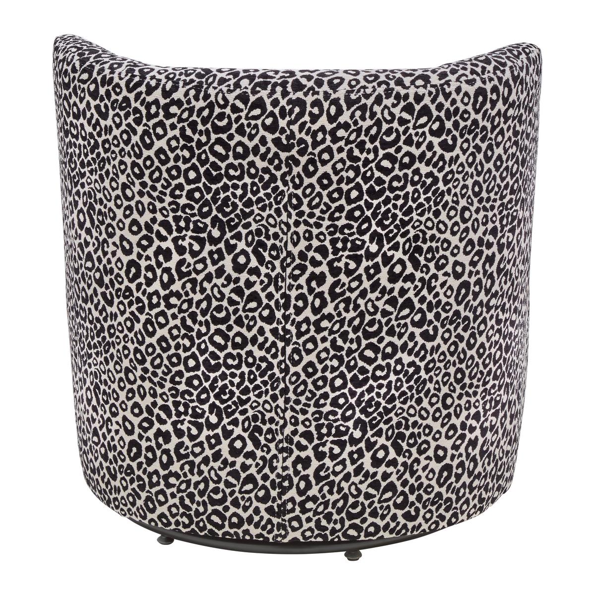 Designsessel Baca Schwarz/Weiß drehbar - Schwarz/Weiß, LIFESTYLE, Holz/Textil (66/75/72cm) - Mömax