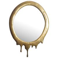 WANDSPIEGEL WL7.106 - Goldfarben, Design, Glas/Metall (50/71/3cm) - MID.YOU