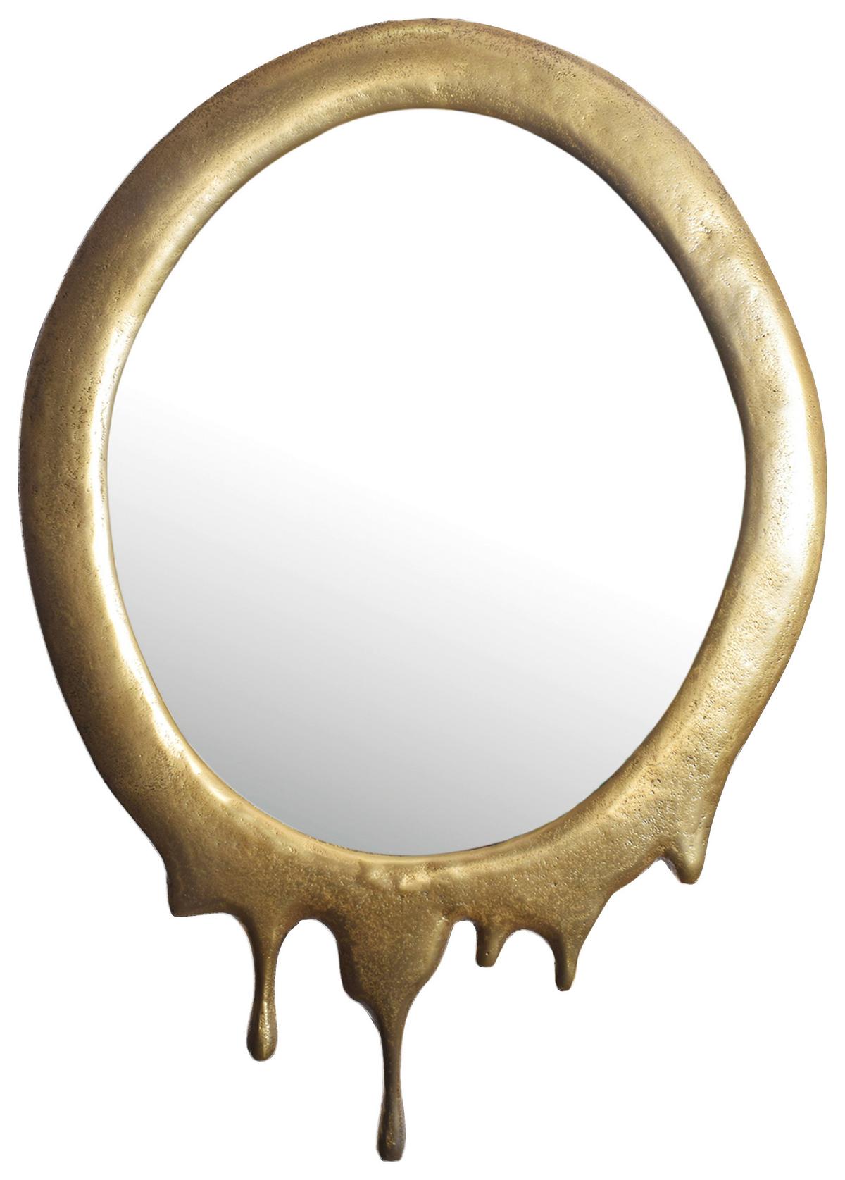 WANDSPIEGEL WL7.106 - Goldfarben, Design, Glas/Metall (50/71/3cm) - MID.YOU