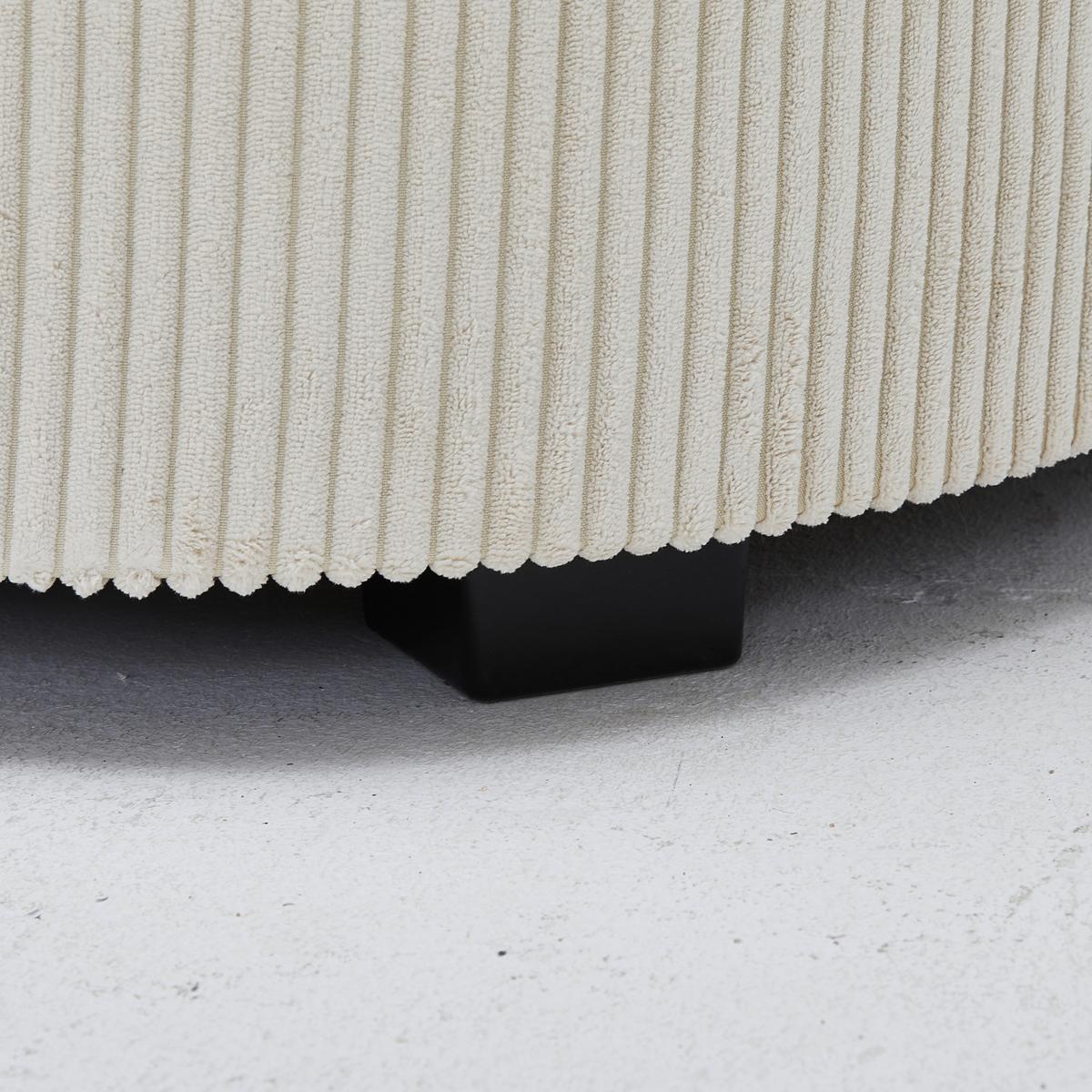 Wohnlandschaft Limoncello beige Cord - Beige/Schwarz, Design, Kunststoff/Textil (300/160cm) - Livetastic