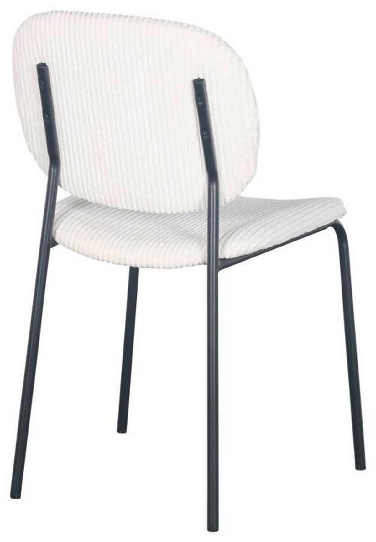 Stuhl Ira in Beige - Beige/Schwarz, MODERN, Holz/Textil (47/83/53cm) - Mömax