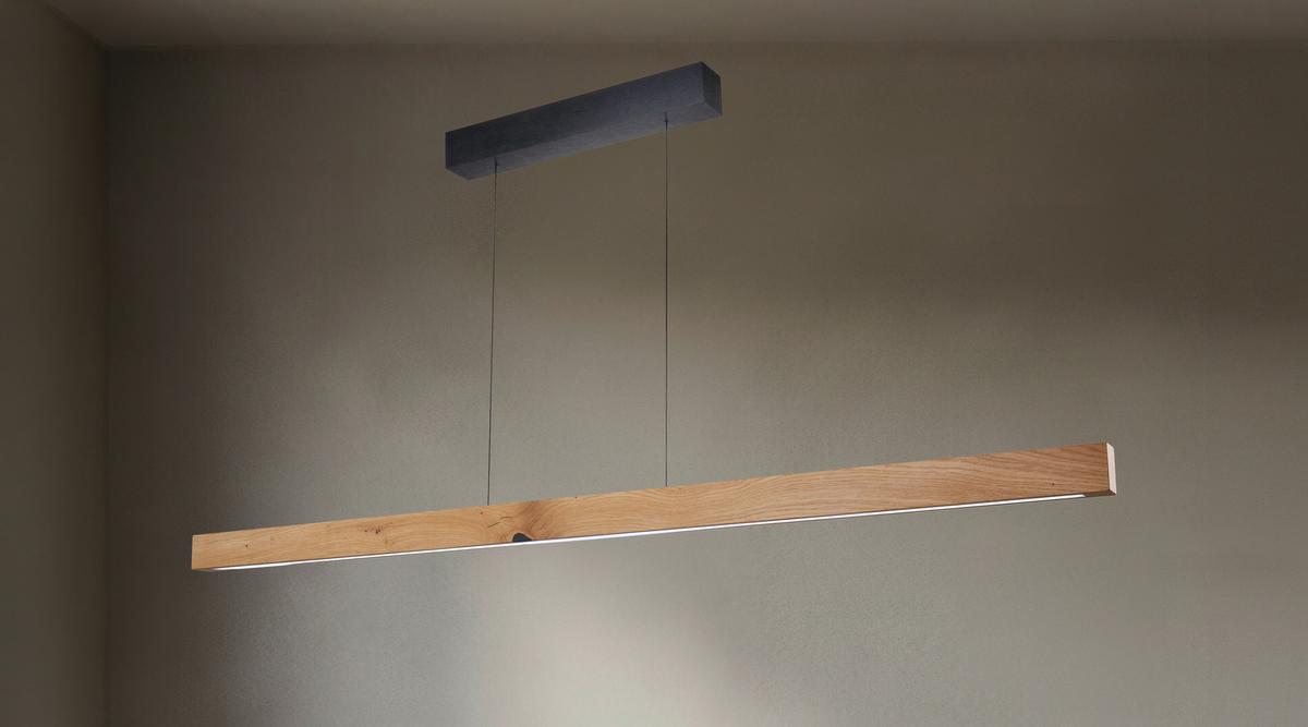 LAMPA WISZĄCA LED LUCY - dąb dziki, Natur, drewno (148/6/6cm) - Ambiente