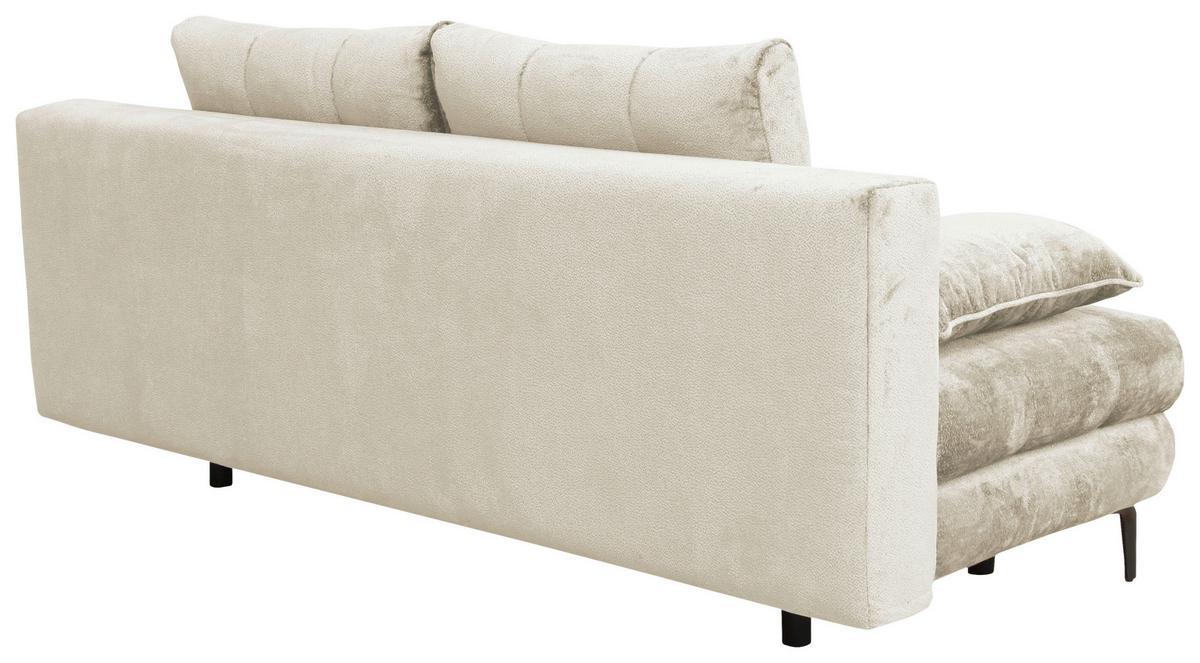Canapea extensibila PERLA - crem, Konventionell, textil (203/94/96cm)