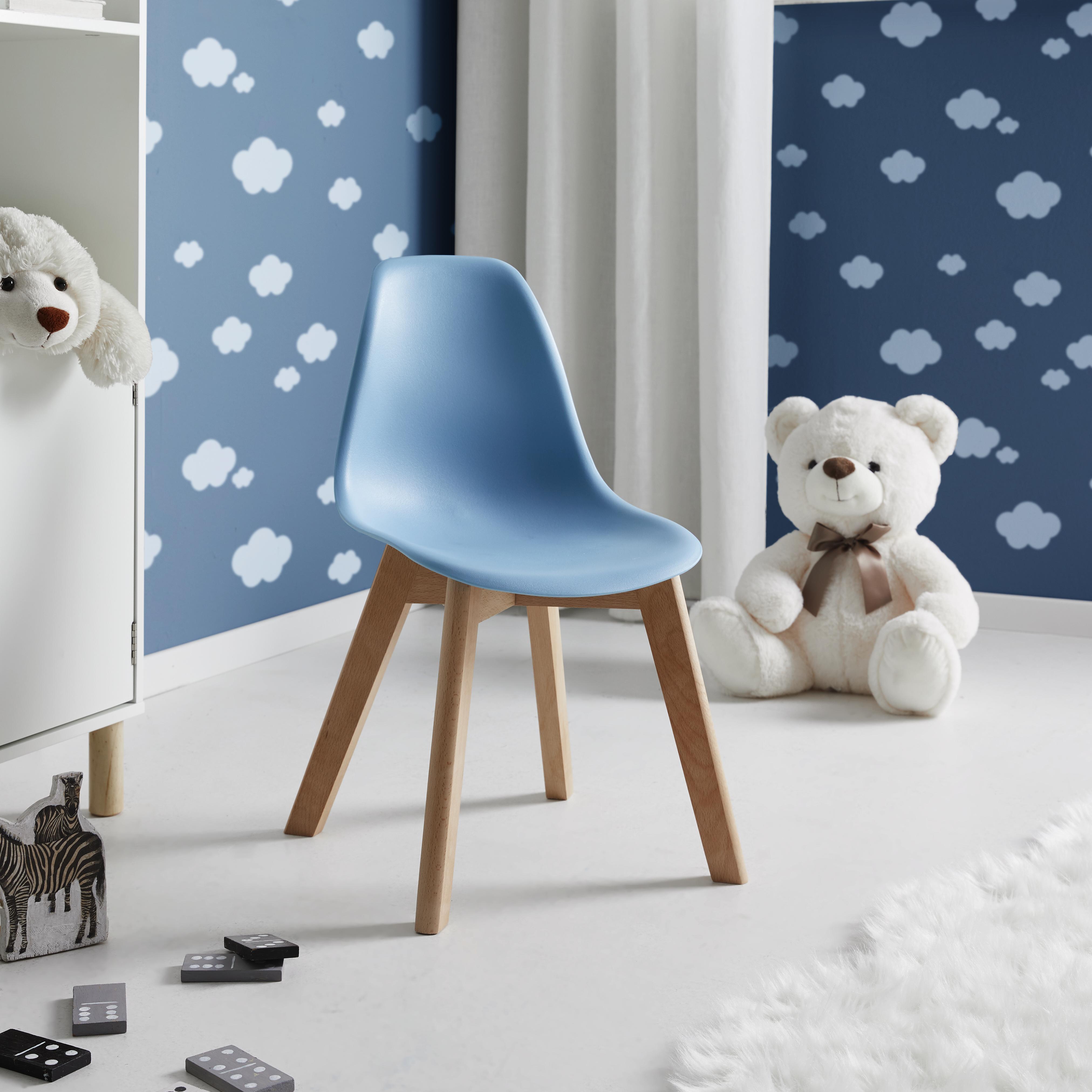 KINDERSTUHL in Hellblau 'Tibby' - Hellblau, MODERN, Holz/Kunststoff (30/56,5/32,5cm) - Bessagi Kids