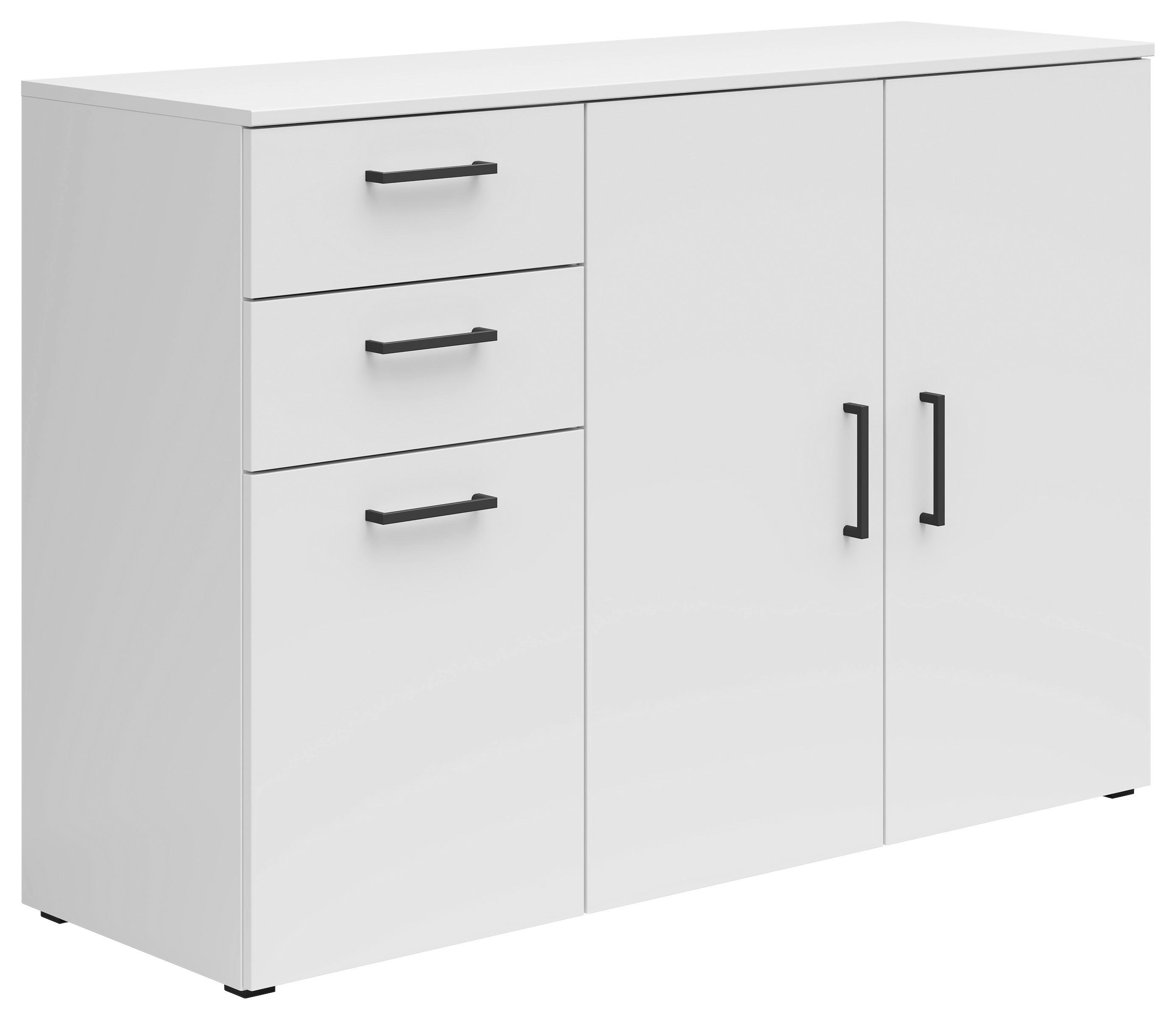 Komoda Multistauraum - črna/bela, Moderno, umetna masa/leseni material (120/83/40cm) - Premium Living