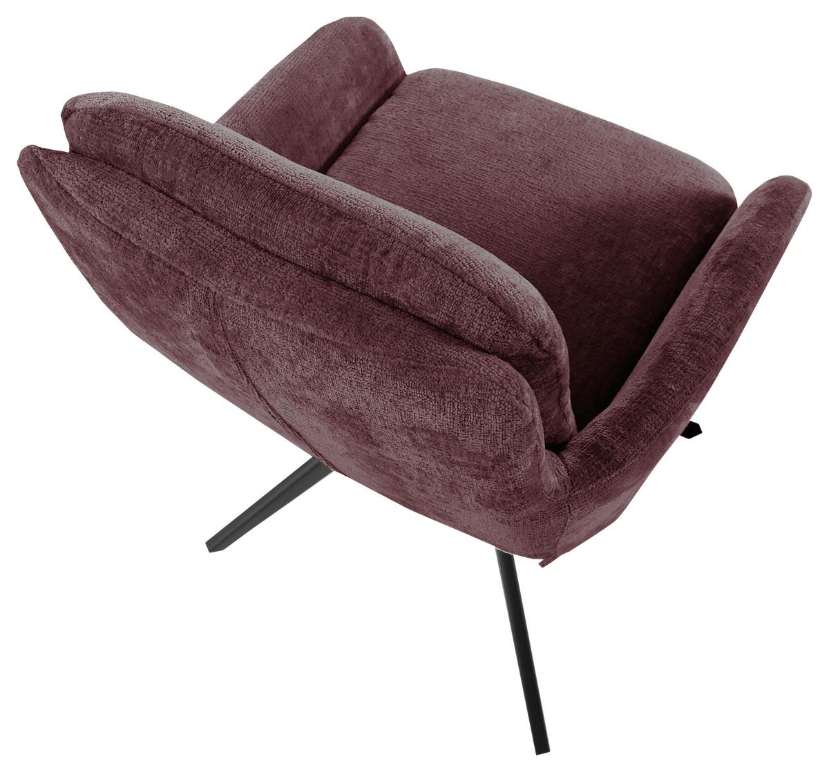 KRZESŁO Z PODŁOKIETNIKAMI OLMO - czarny/brązowy, Design, metal/tkanina (60/89/69cm) - Landscape