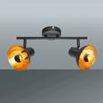 LED-Strahler Goldy, max. 4 Watt - Goldfarben/Schwarz, LIFESTYLE, Metall (37/17,6cm)