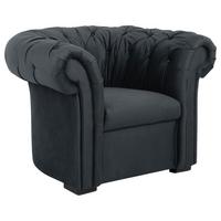 Fotelj Cupido, Antracit - črna/antracit, Design, tekstil/les (114/78/91cm) - MID.YOU
