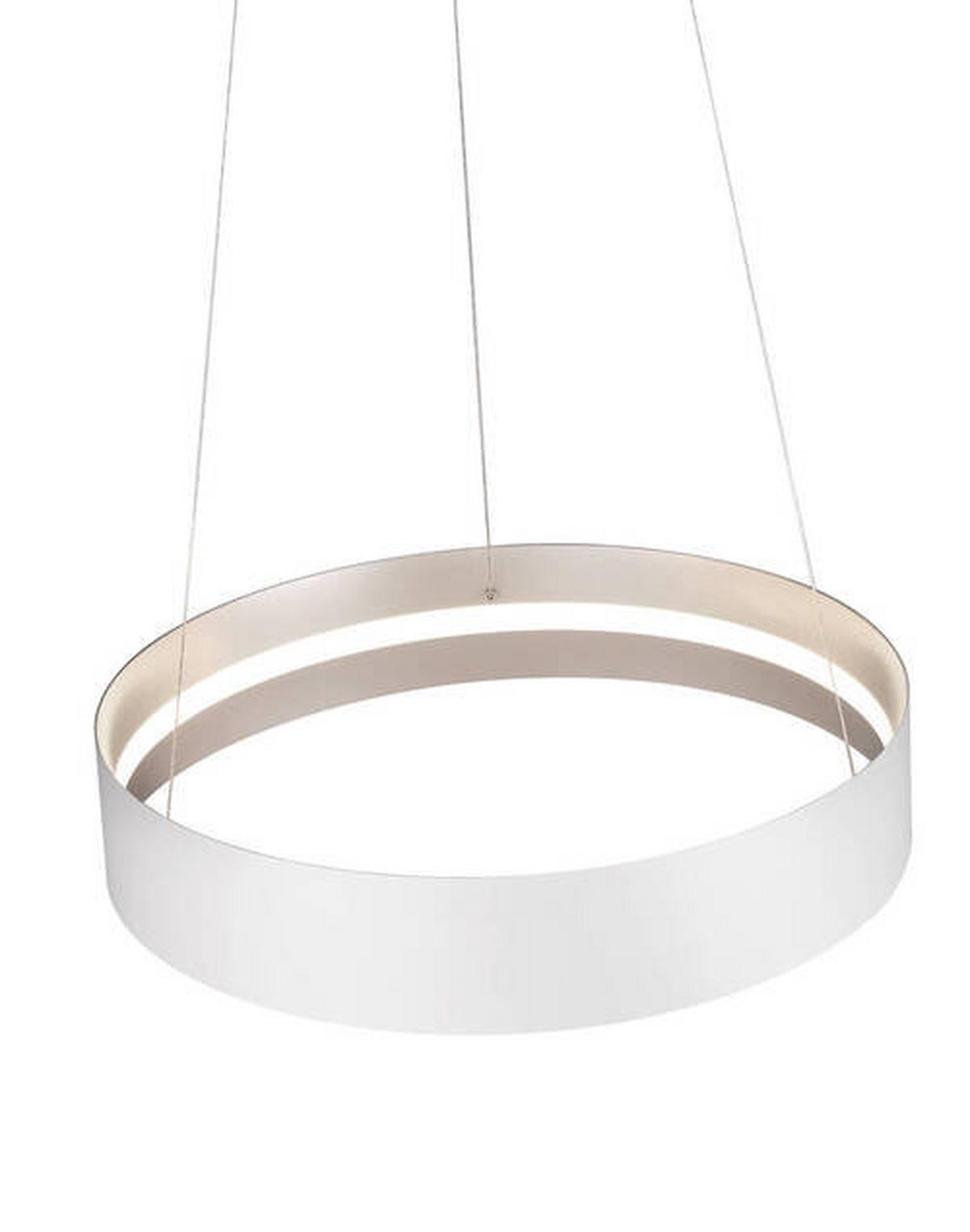 LAMPA WISZĄCA LED MR34461131 LOOP - kolor srebrny/biały, Design, metal (50/150cm) - Musterring