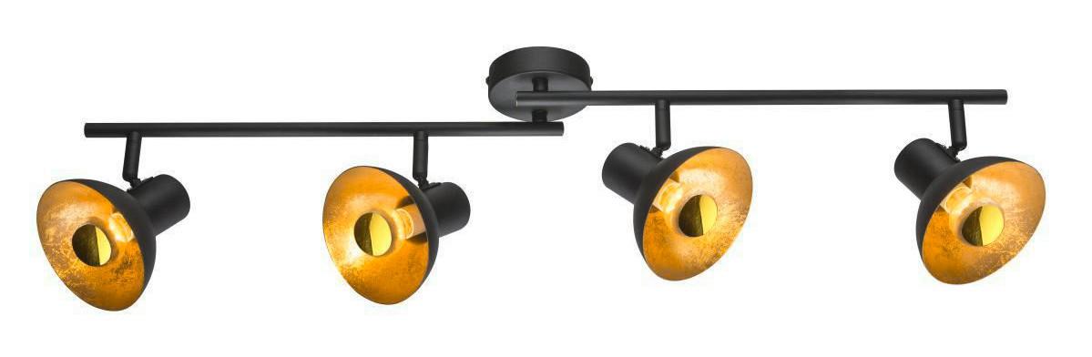 LED-Strahler Goldy, max. 4 Watt - Goldfarben/Schwarz, LIFESTYLE, Metall (89/17,6cm)