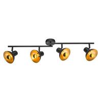 LED-Strahler Goldy, max. 4 Watt - Goldfarben/Schwarz, LIFESTYLE, Metall (89/17,6cm)