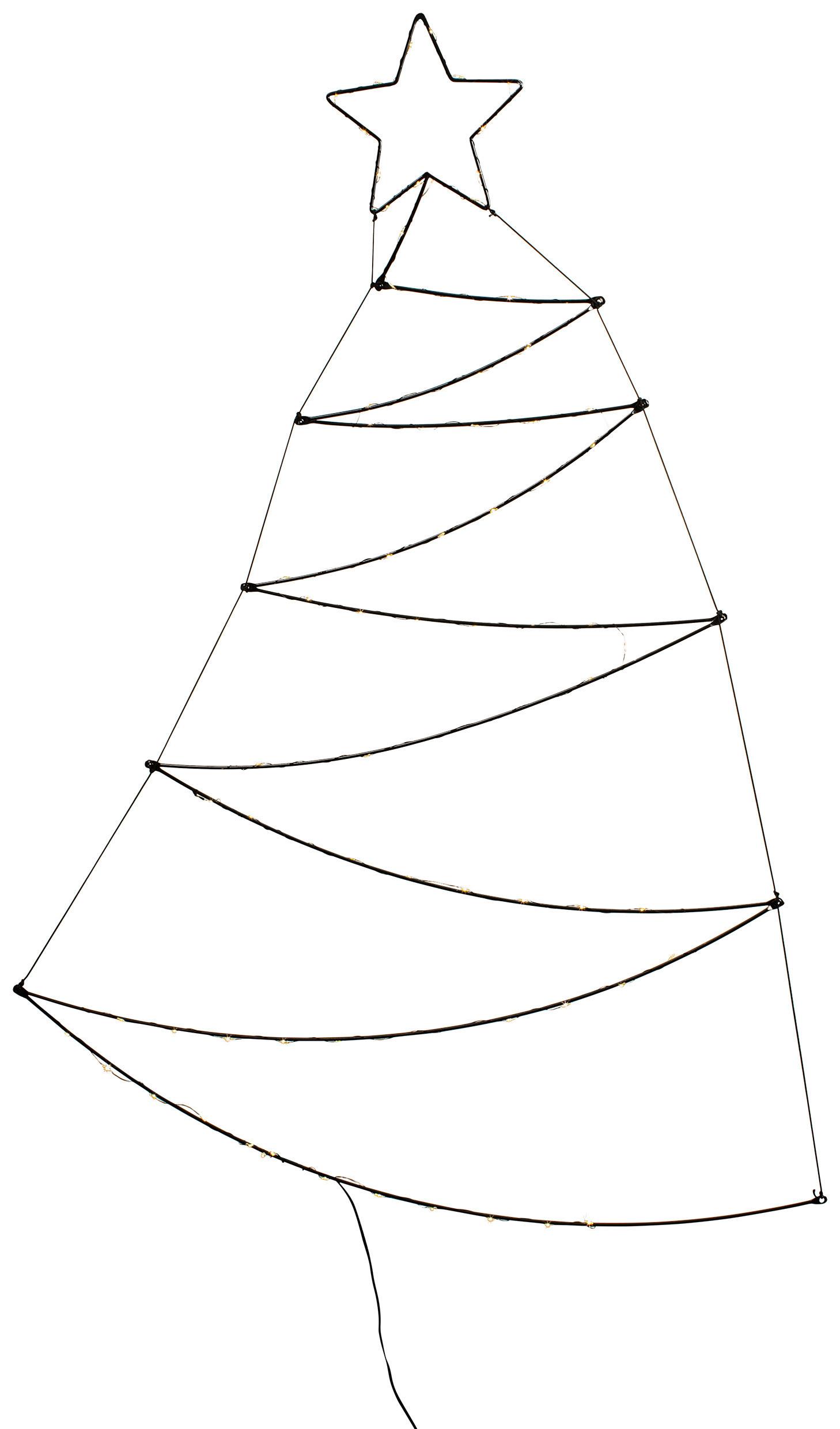 Dekobaum Ben Schwarz max. 0,6 Watt - Schwarz, Kunststoff/Metall (73/90cm) - Mömax