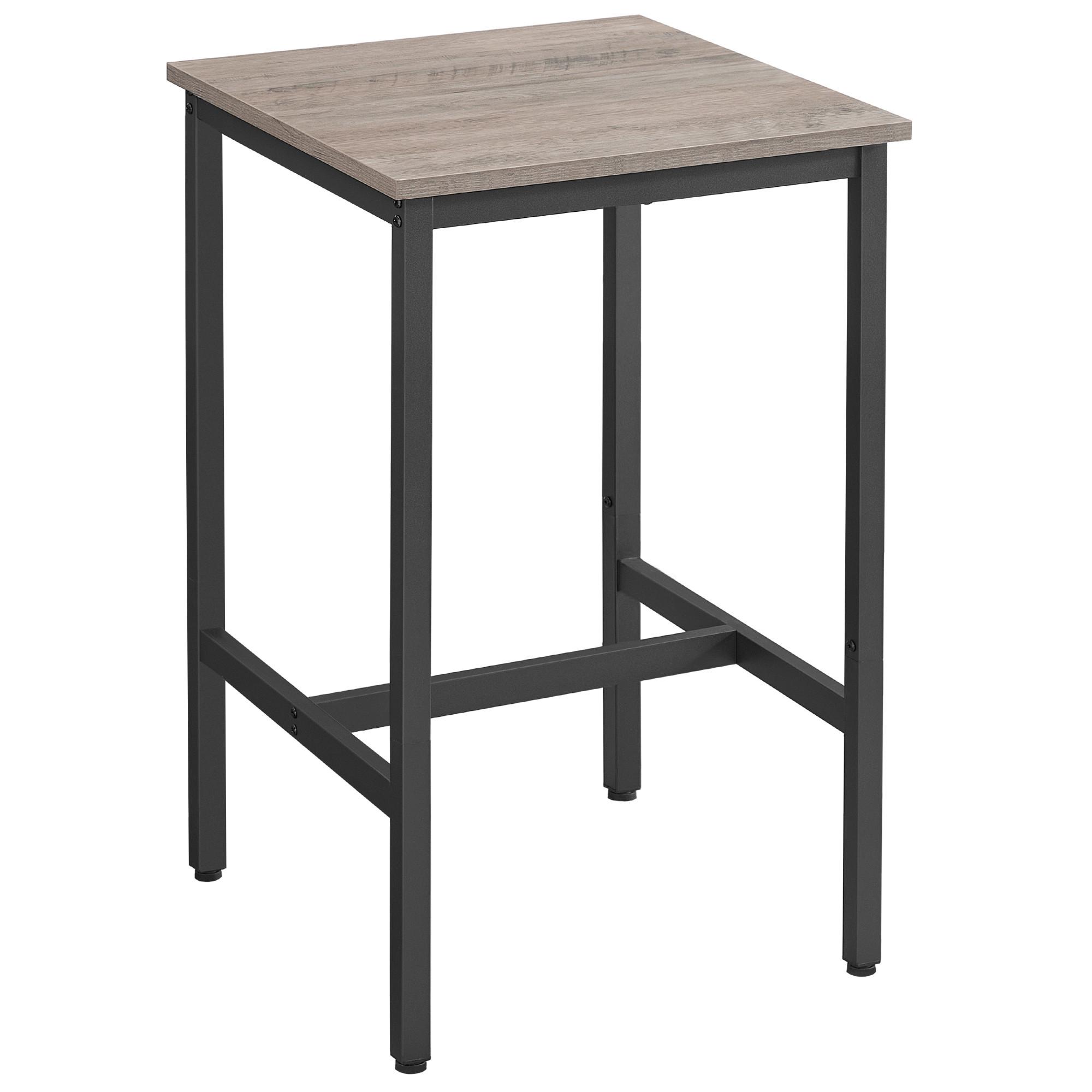 BARTISCH BAR TABLE - Greige/Schwarz, MODERN, Holzwerkstoff/Metall (60/90/60cm) - MID.YOU