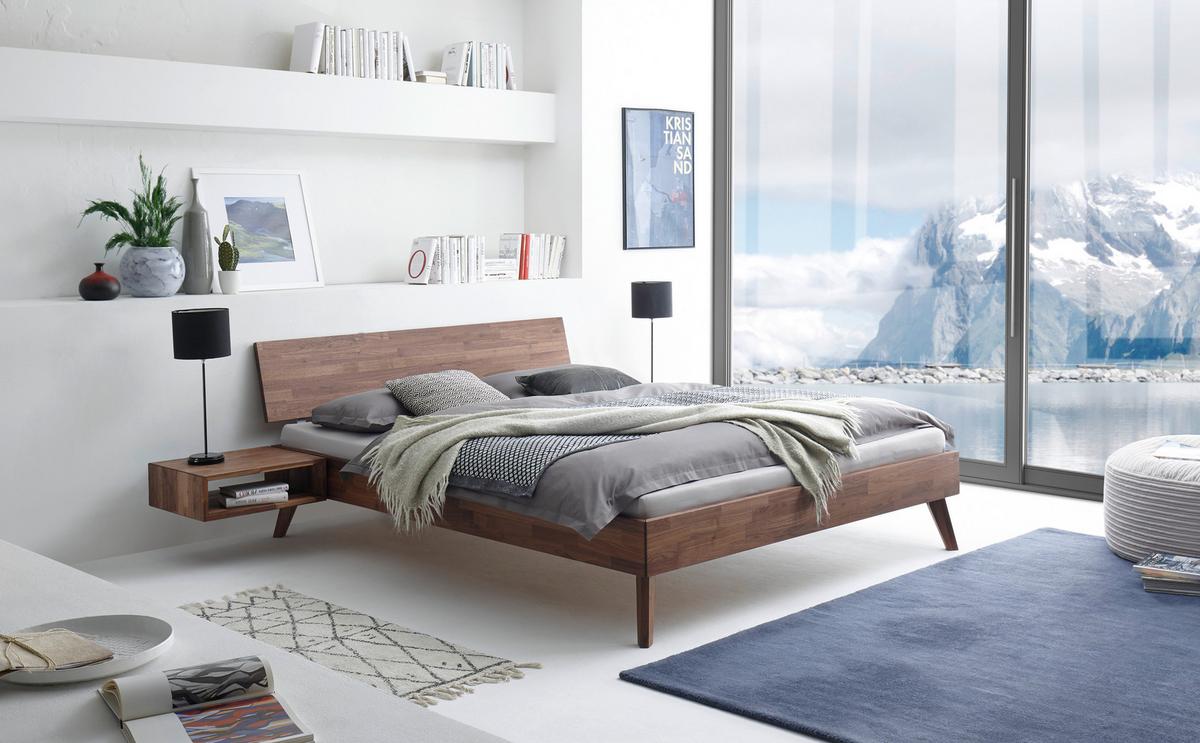 STOLIK NOCNY AKAI - kolor orzechowy, Natur, drewno (50/16/41cm) - Hasena