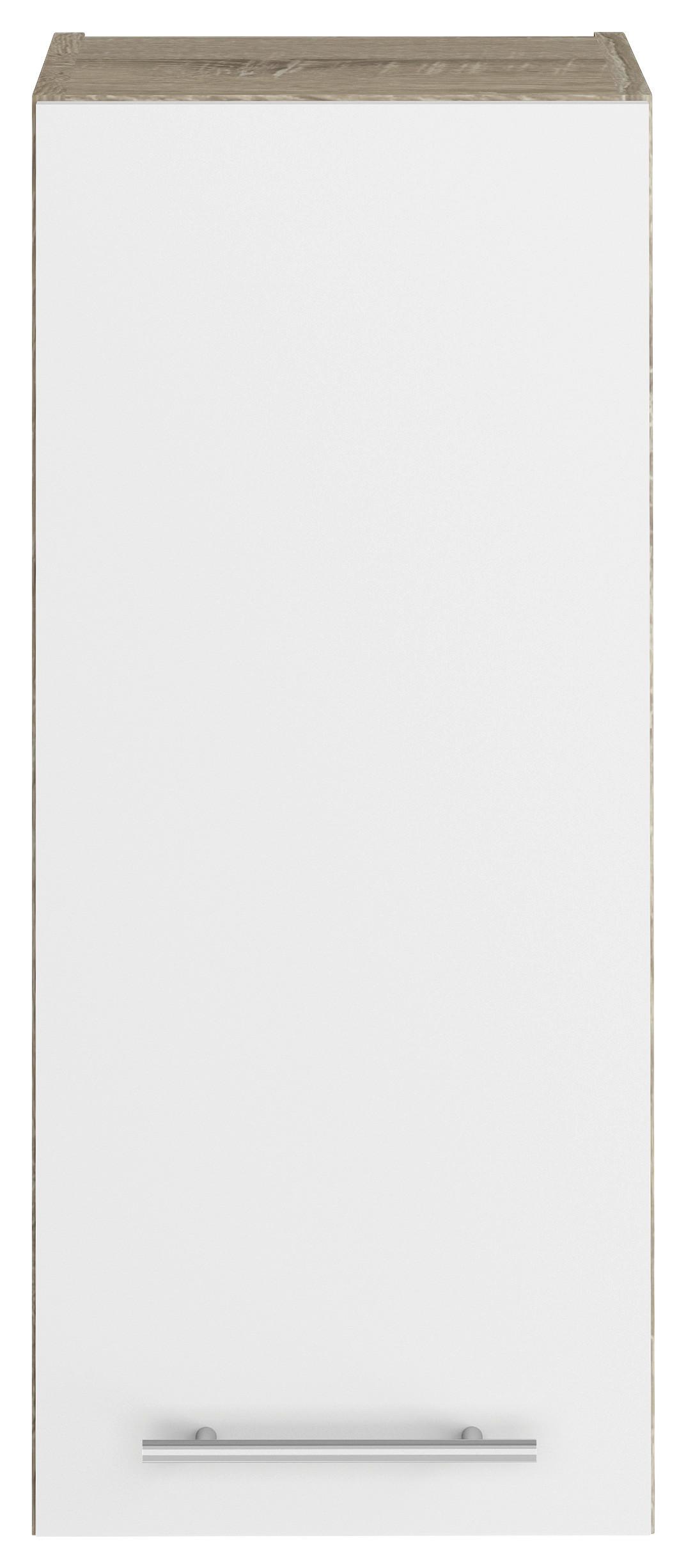 Dulap superior de bucătărie Corina - alb/culoare lemn stejar, Modern (30/72,4/34,6cm) - Based