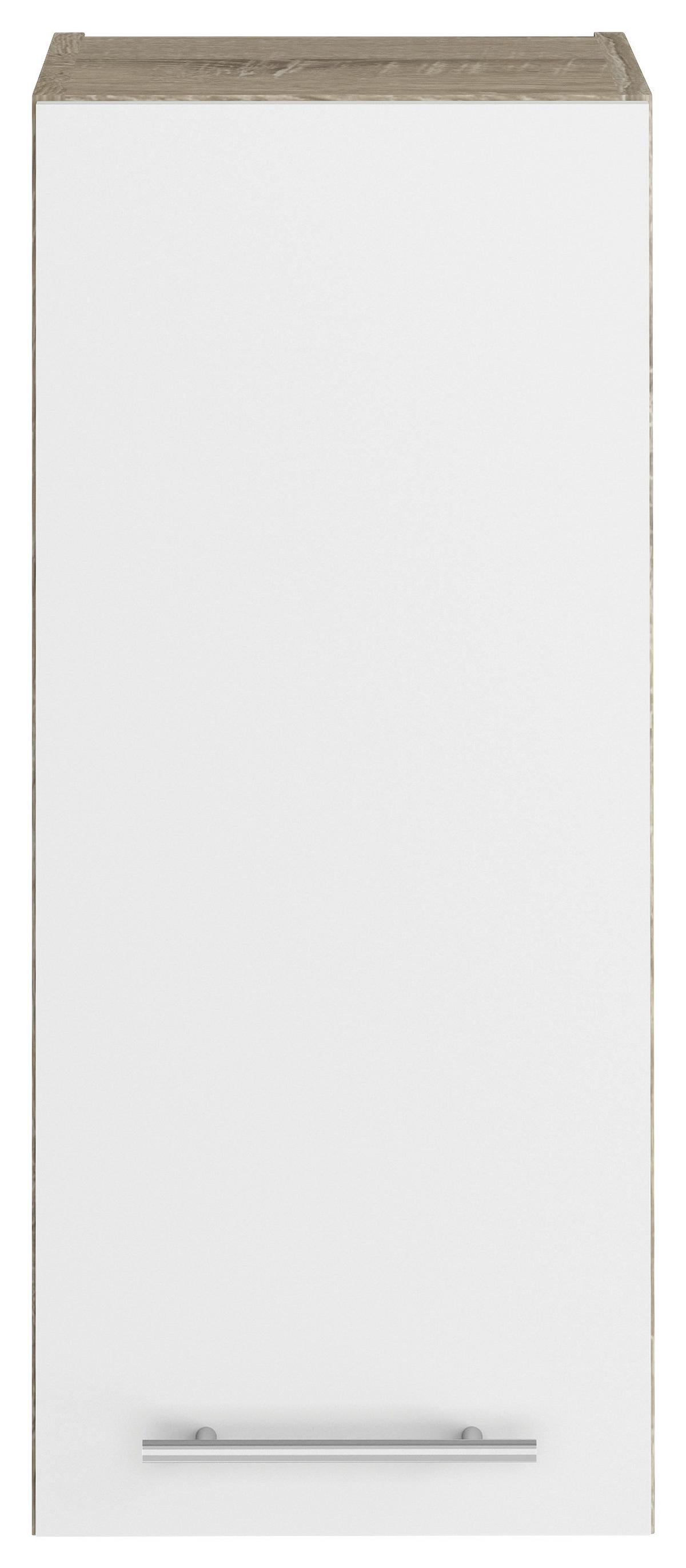 Dulap superior de bucătărie Corina - alb/culoare lemn stejar, Modern (30/72,4/34,6cm) - Based