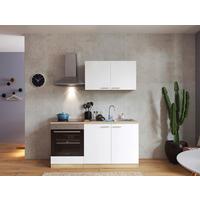 Majhna Kuhinja Z Aparati Merle, 160cm - barve hrasta/bela, Design, kovina/leseni material (160cm) - Respekta