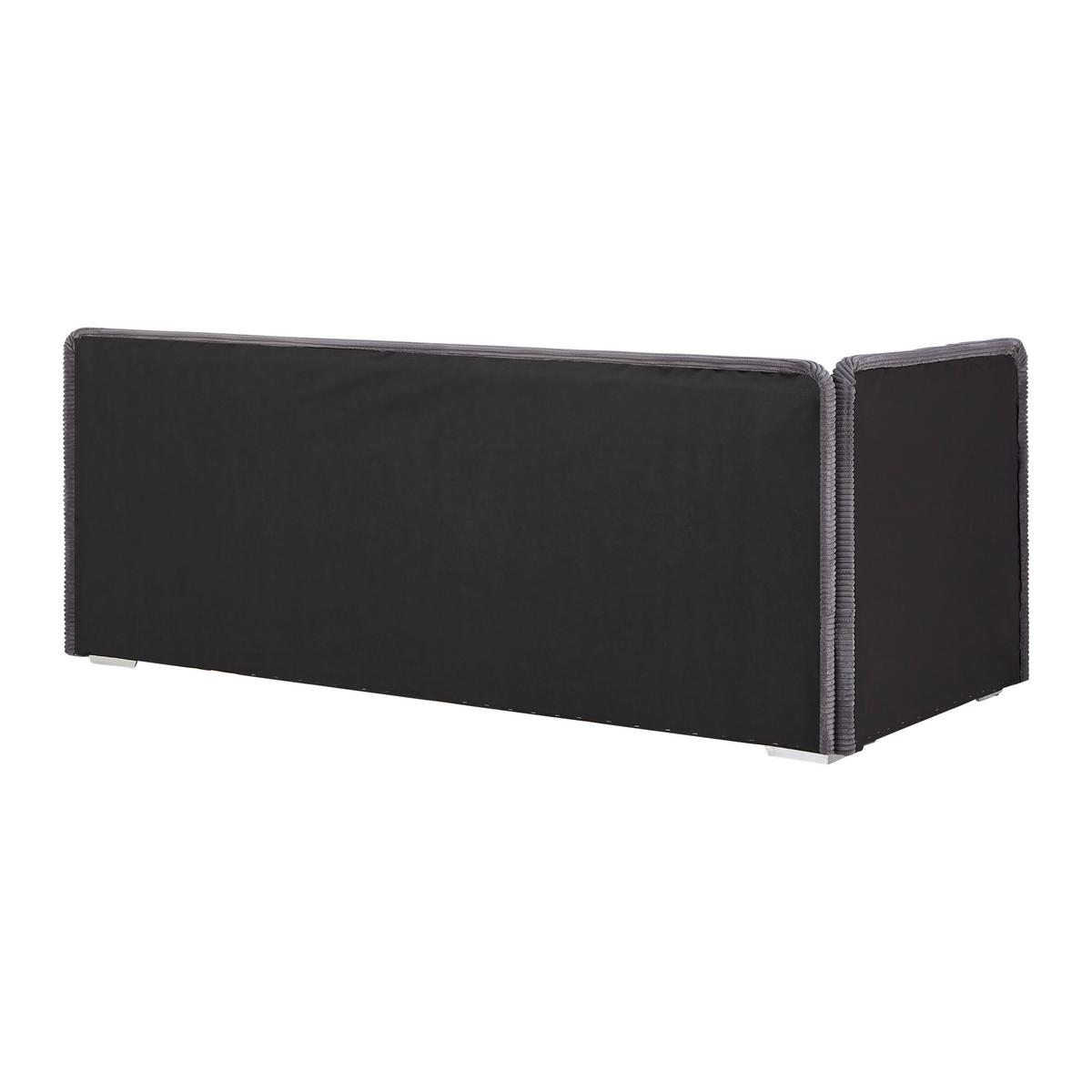 Bett Remi Grau ca. 90x200cm - Chromfarben/Naturfarben, KONVENTIONELL, Holz/Kunststoff (90/200cm) - Mömax