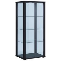 Vitrine Kavisa Schwarz - Schwarz, MODERN, Glas/Holzwerkstoff (50/114,5/38cm) - MID.YOU