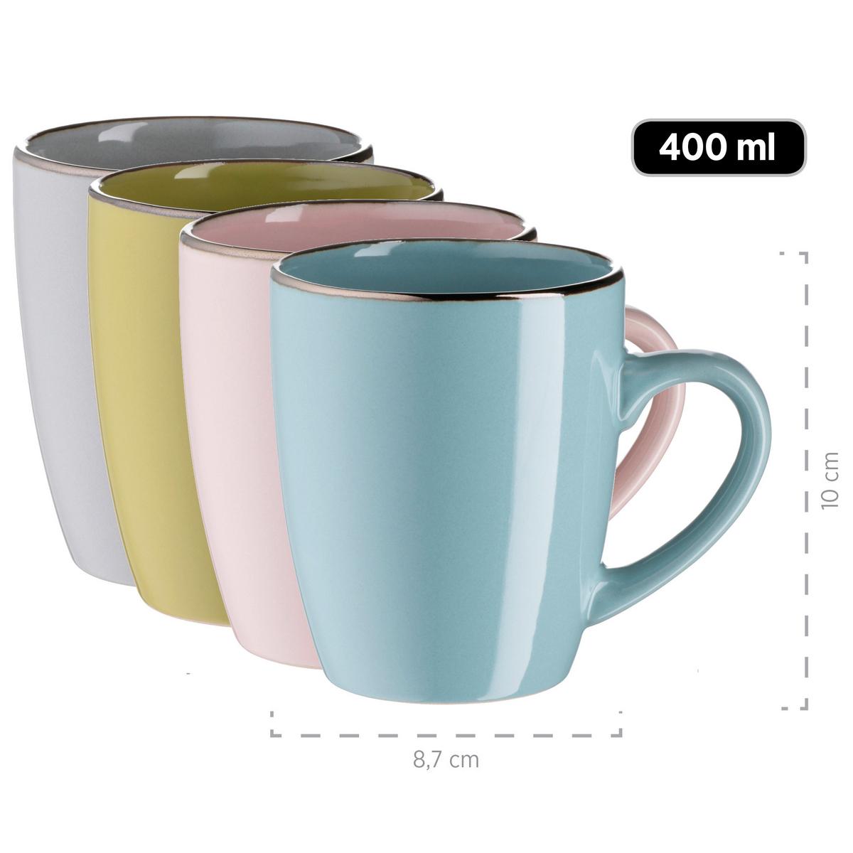 KOMBISERVICE 931726 4 FARBIG - Blau/Rosa, Basics, Keramik (37/23,5/32,3cm) - Mäser