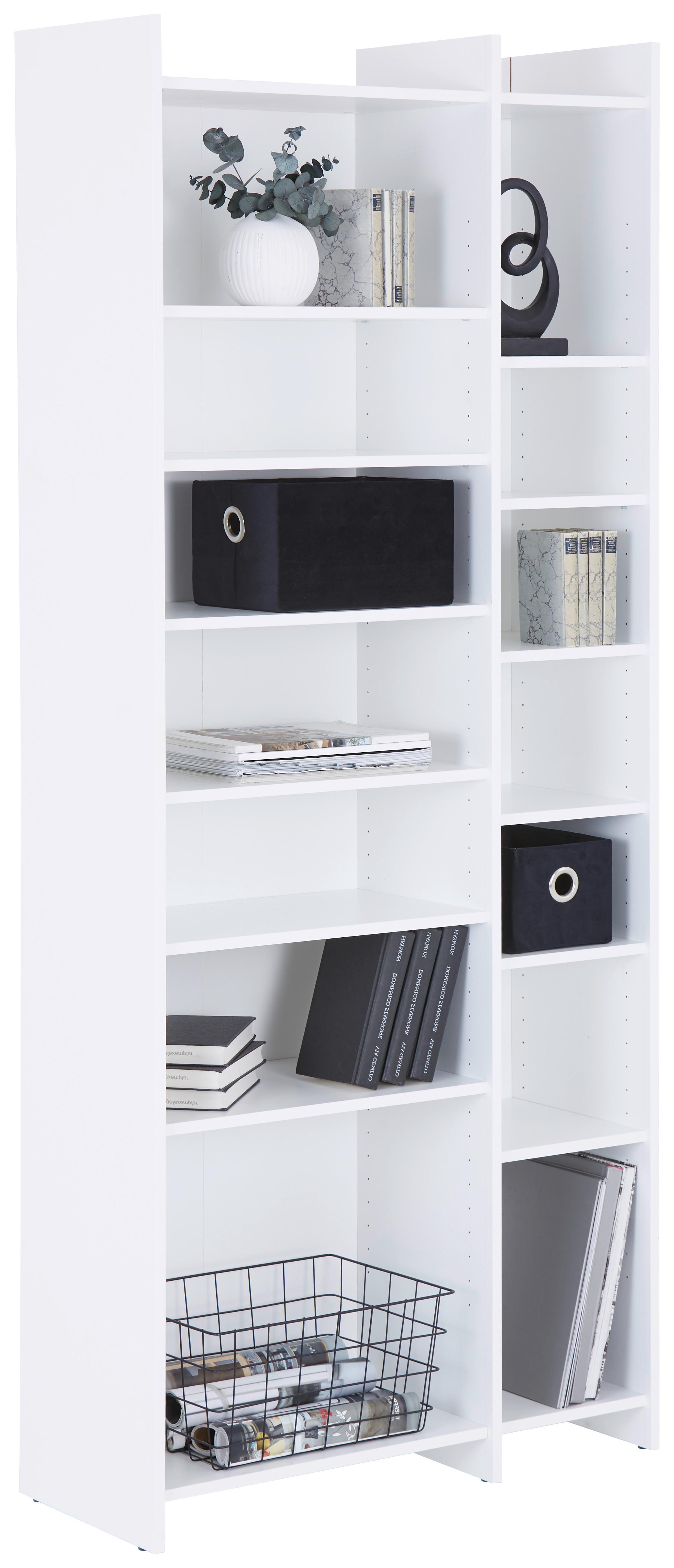 Etajeră LENNY PR 23083-REG/191/80 - alb, Modern, material pe bază de lemn (80/191/31,8cm) - Modern Living