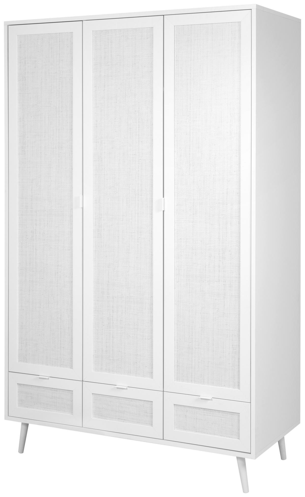 Omara Za Oblačila Dili, Bela, 120 Cm - bela, Basics, umetna masa/leseni material (120/195/55cm) - MID.YOU
