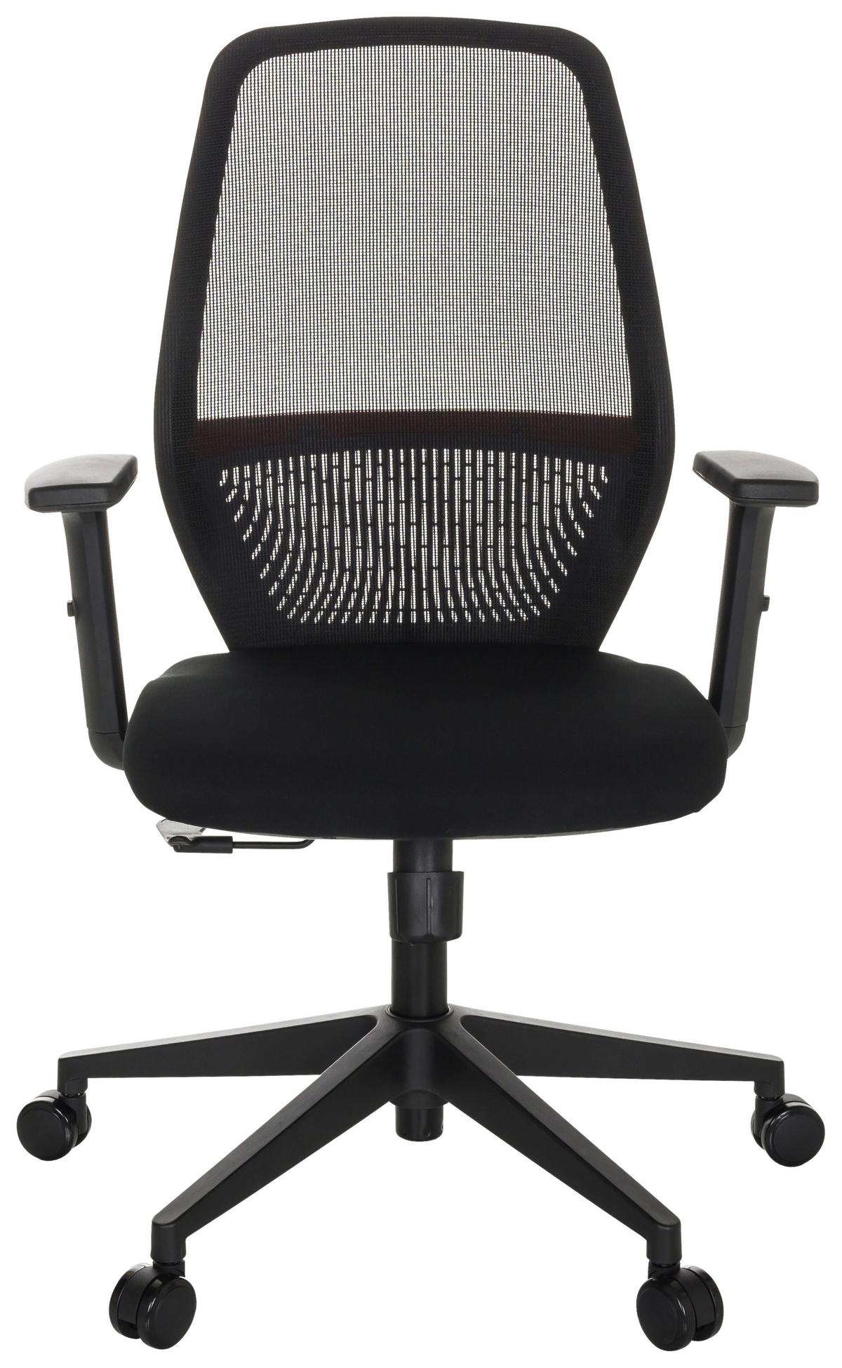 Pisarniški Stol Carlow I, Črna - črna, Basics, umetna masa/tekstil (65/98/65cm) - MID.YOU