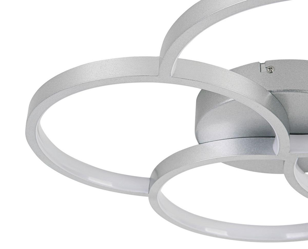 LAMPA SUFITOWA TAINA - kolor srebrny/biały, Trend, tworzywo sztuczne/metal (52/5,5cm) - Novel