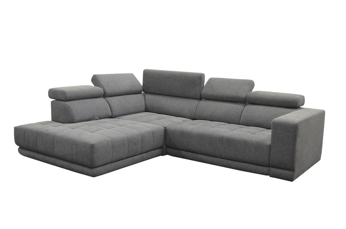 Kutna Garnitura Portland - siva/crna, Konvencionalno, tekstil/plastika (230cm) - Mömax