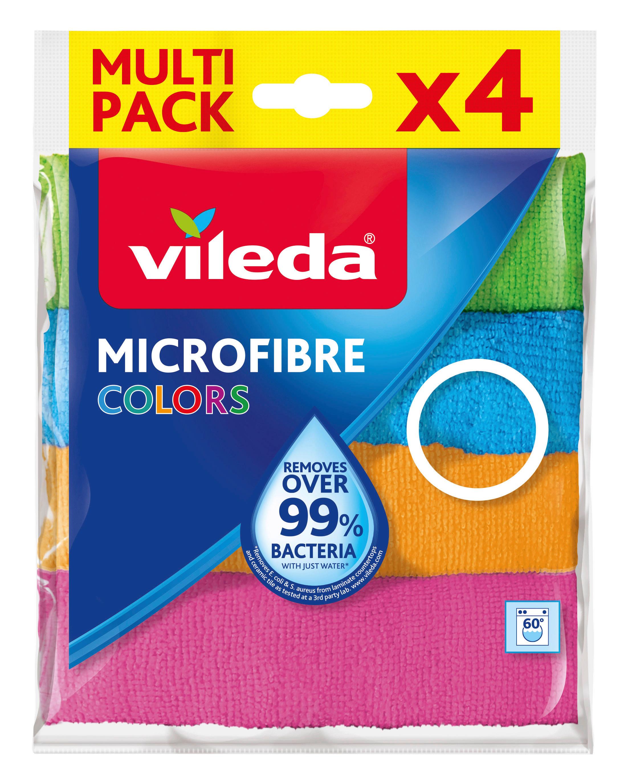 Allzwecktuch Vileda-Colors Multicolor, 4er Set - Blau/Orange, Basics, Textil (30/30cm) - Vileda
