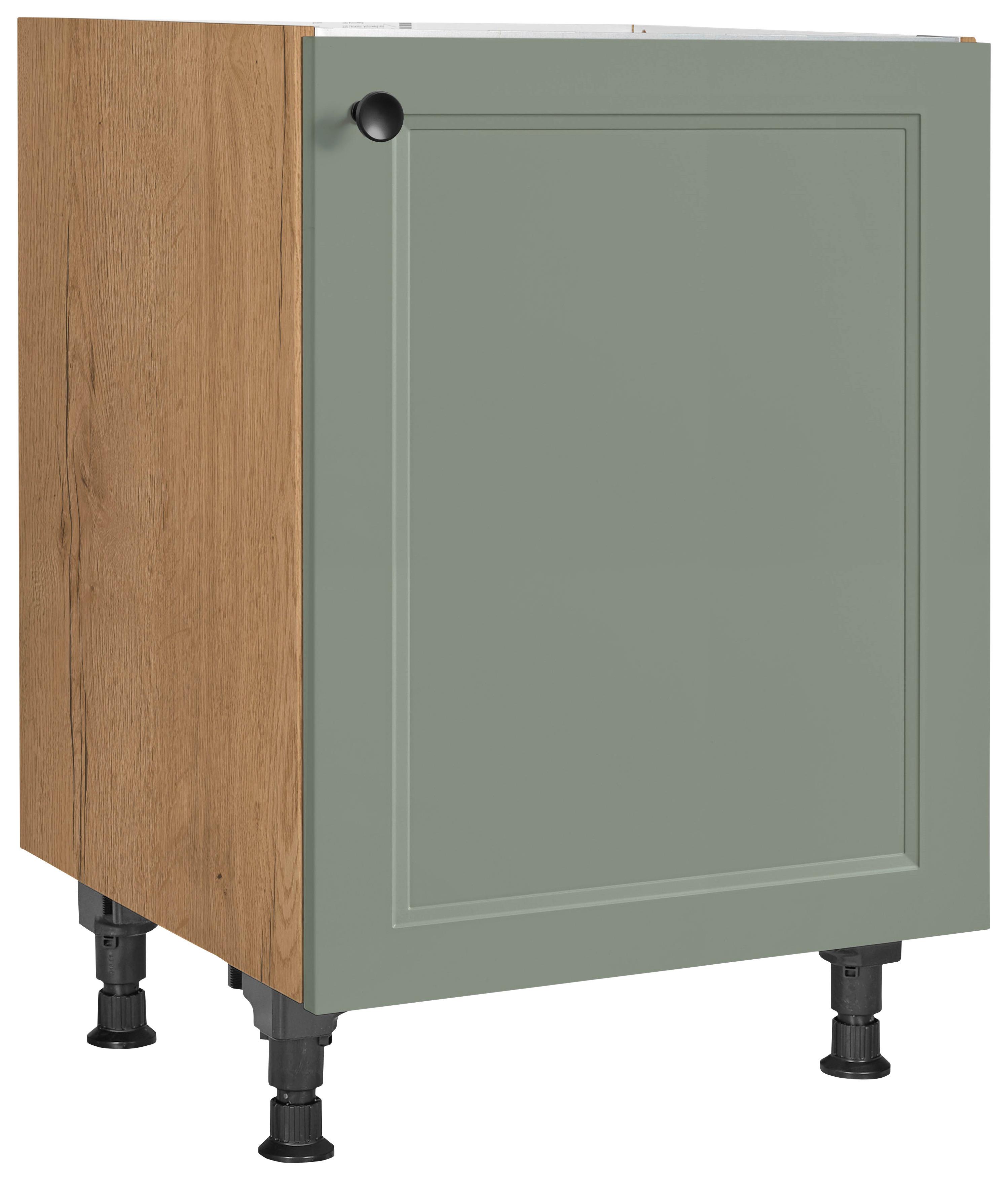 Spülenunterschrank Cascada Grün - Eichefarben/Schwarz, MODERN, Holzwerkstoff/Metall (60/87/56cm) - Nobilia
