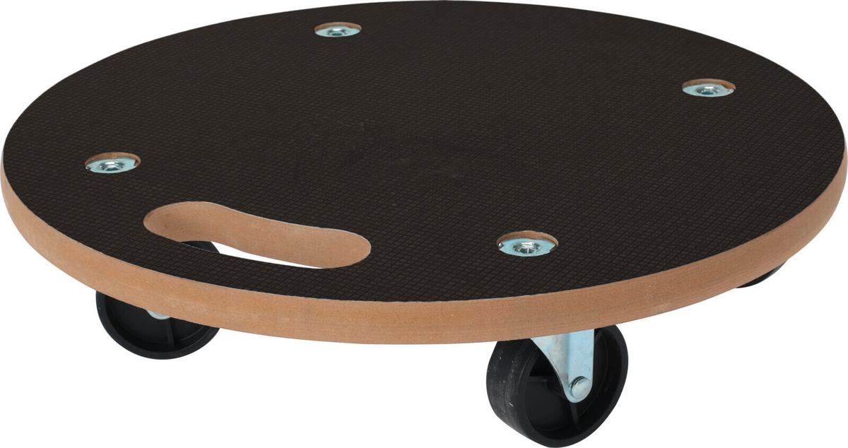 Görgős Szállítólap Kerek 38cm - fa (38cm)