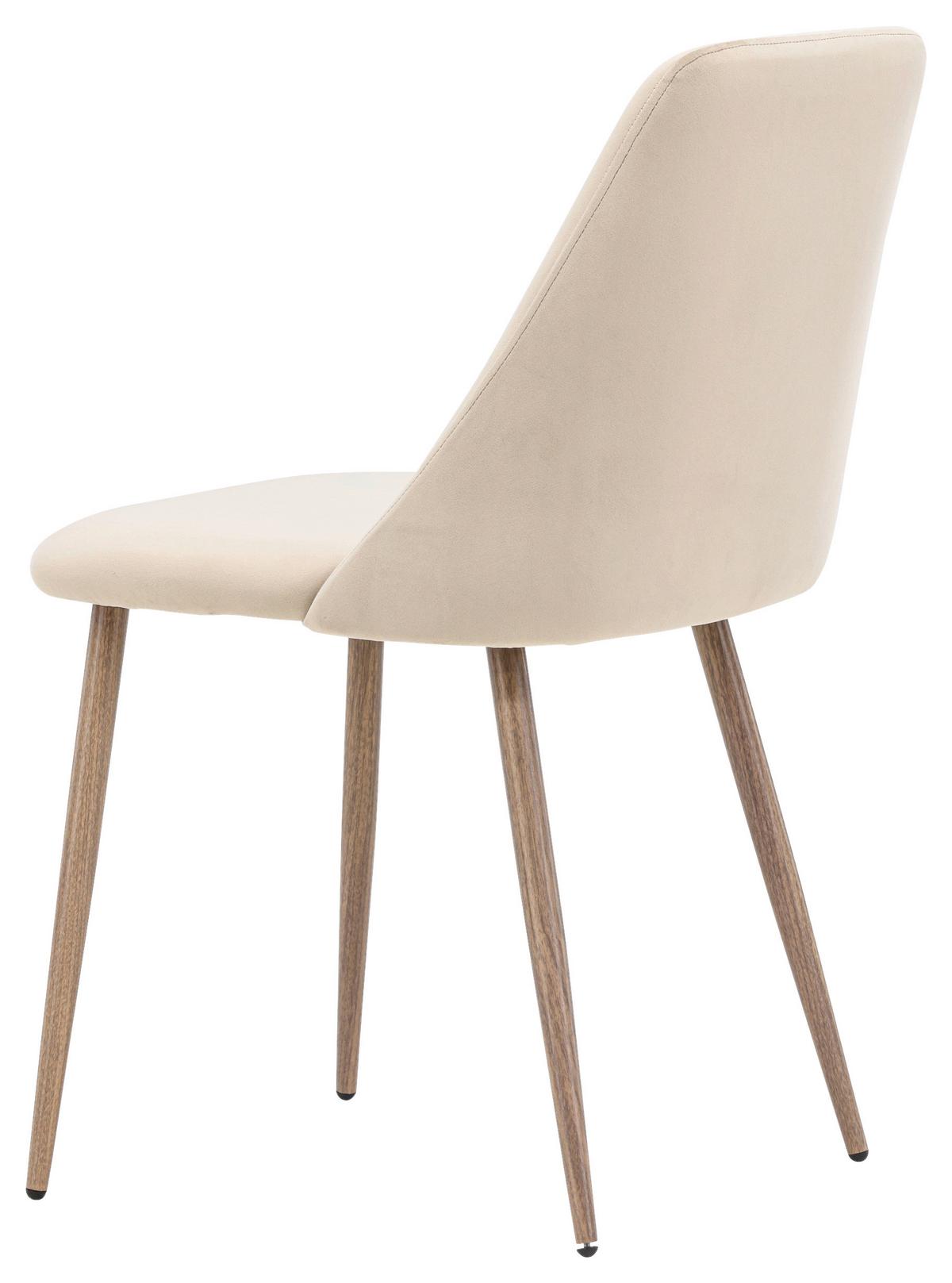 STUHL-SET NIGHT - Beige/Braun, Design, Textil/Metall (49/87/56cm) - Livetastic