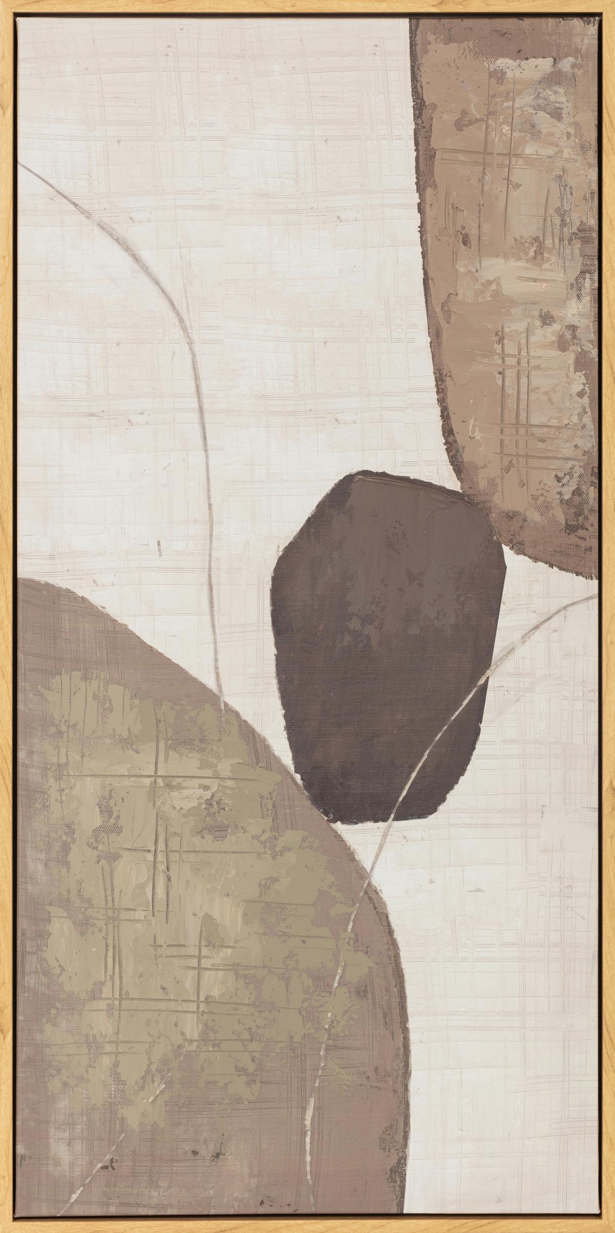 Slika Na Platnu 105x70cm Triplet - bela/braon, Konvencionalno, drvo/tekstil (105/70/2,8cm) - Mömax