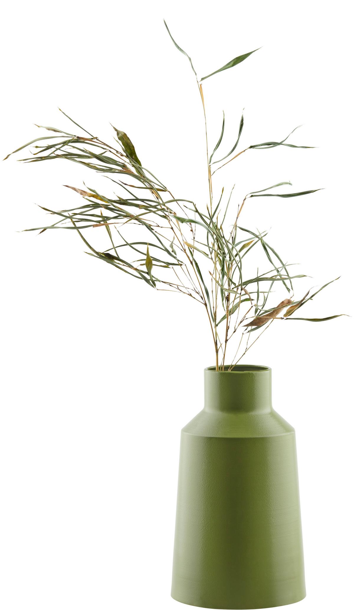 Vase Aceto in Grün - Grün, Modern, Metall (15/25,5cm) - Premium Living