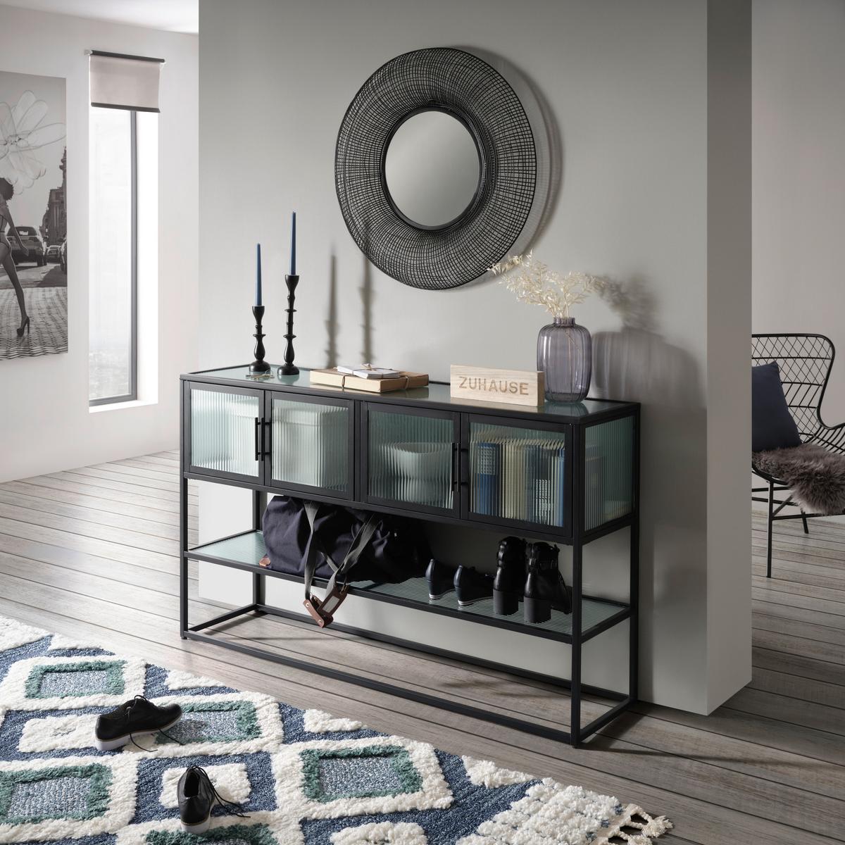 Wandspiegel Amon in Schwarz - Schwarz, MODERN, Glas/Holzwerkstoff (79/79/6cm) - Premium Living