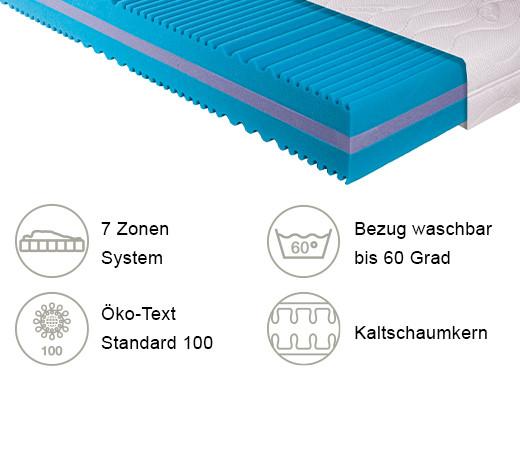 Kaltschaummatzratze Cleo H2 ca. 80x200 cm Weiß - Weiß, Basics, Textil (80/200cm) - Breckle
