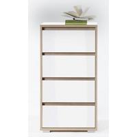 Comodă Pluto - stejar Sonoma/alb, Modern, material pe bază de lemn (50/103/48cm) - Modern Living