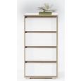 Kommode in Weiß/Natur - Silberfarben/Weiß, MODERN, Holzwerkstoff (50/103/48cm) - Mömax modern living Kommode in Weiß/Natur - Silberfarben/Weiß, MODERN, Holzwerkstoff (50/103/48cm) - Mömax modern living