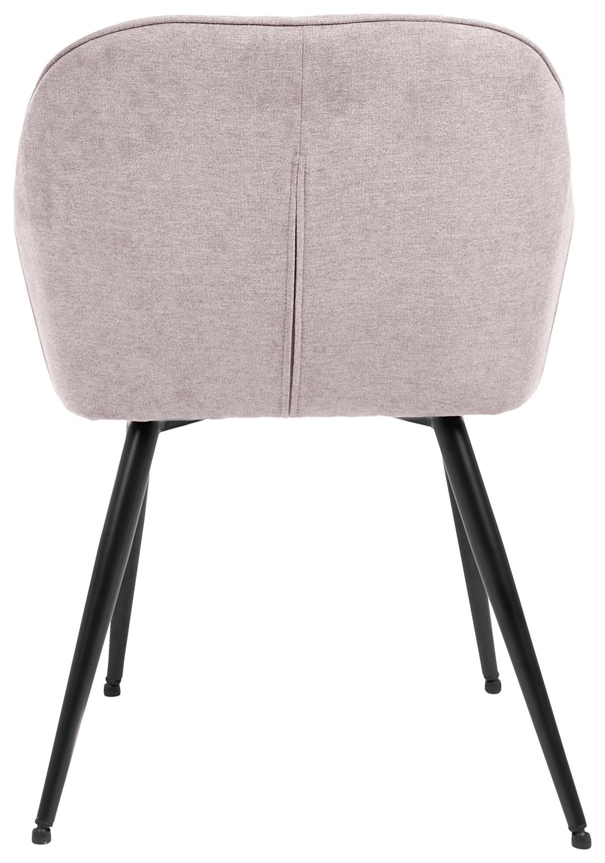 KRZESŁO Z PODŁOKIETNIKAMI ANCONA - czarny/taupe, Romantik / Landhaus, metal/drewno - Livetastic