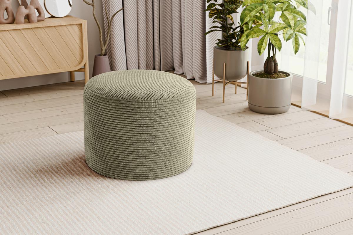 Hocker Kolo Khaki - Khaki/Schwarz, Basics, Kunststoff/Textil (51/41/51cm) - MID.YOU