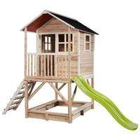 Spielturm Exit Loft Naturfarben - Limette/Naturfarben, KONVENTIONELL, Holz (329/190/253cm) - EXIT Toys