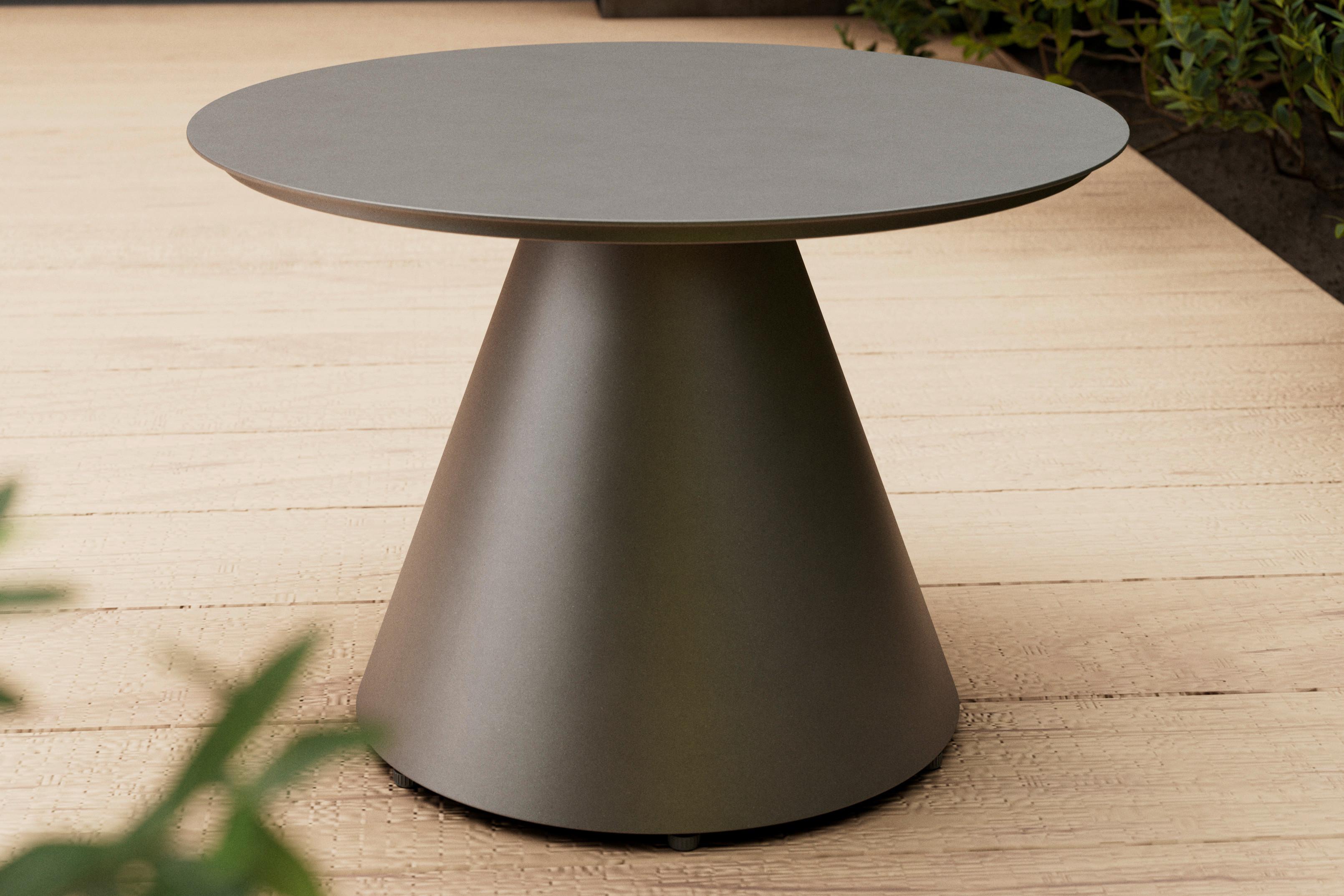 Gartenbeistelltisch Tobi 2 Dunkelgrau Aluminium - Dunkelgrau, MODERN, Metall (60/37/60cm) - Mömax