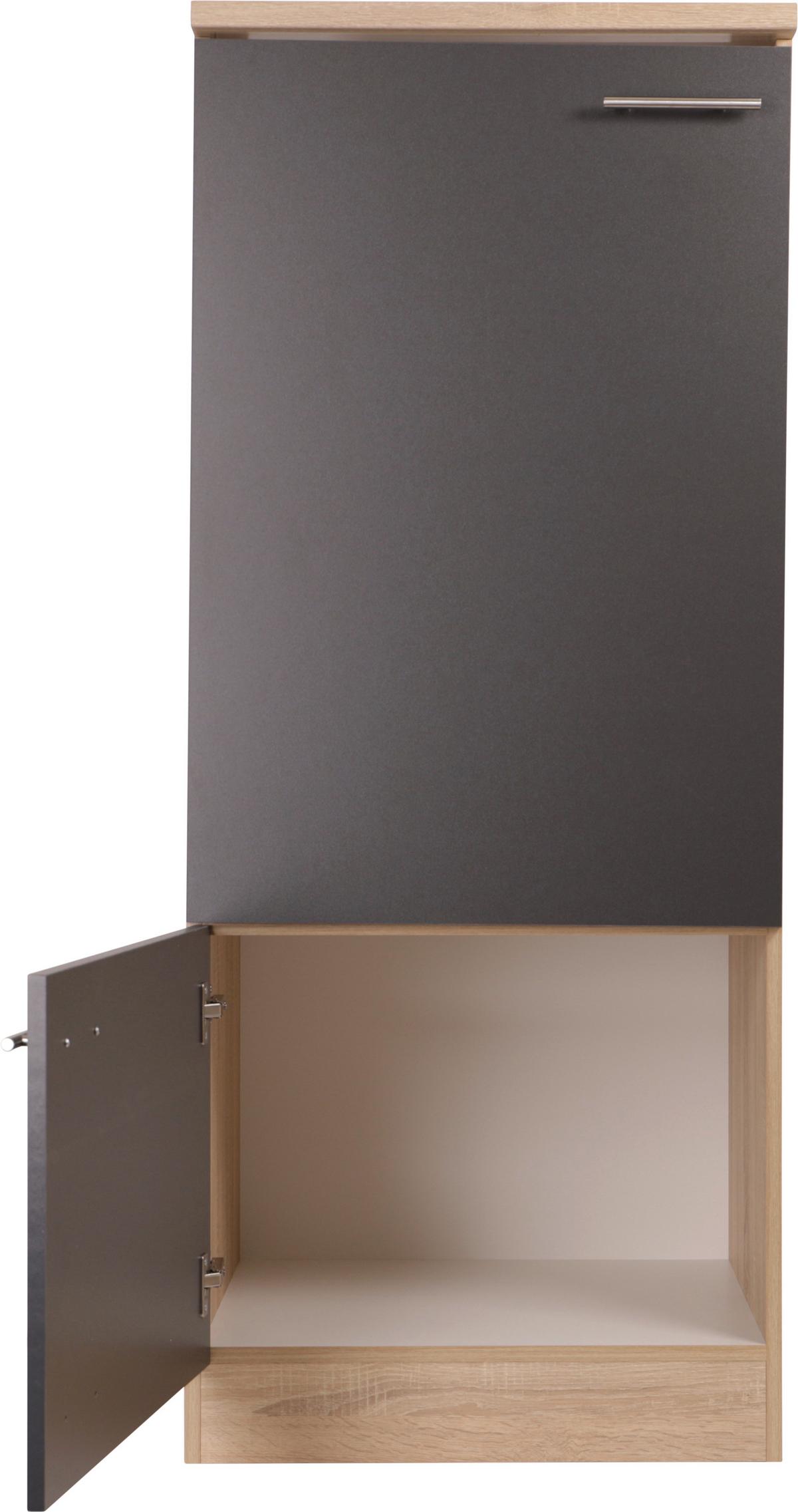 Omara Za Vgradno Napravo Merle, Barva Hrasta, Siva - srebrne barve/siva, Basics, kovina/leseni material (60/144,8/60cm) - Respekta