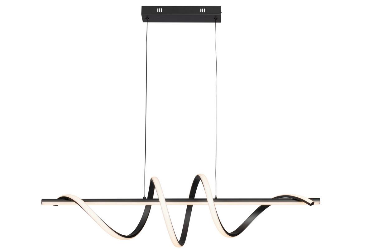LAMPA WISZĄCA LED SEGIN *SBN* - czarny, Design, tworzywo sztuczne/metal (101/25/150cm) - Novel