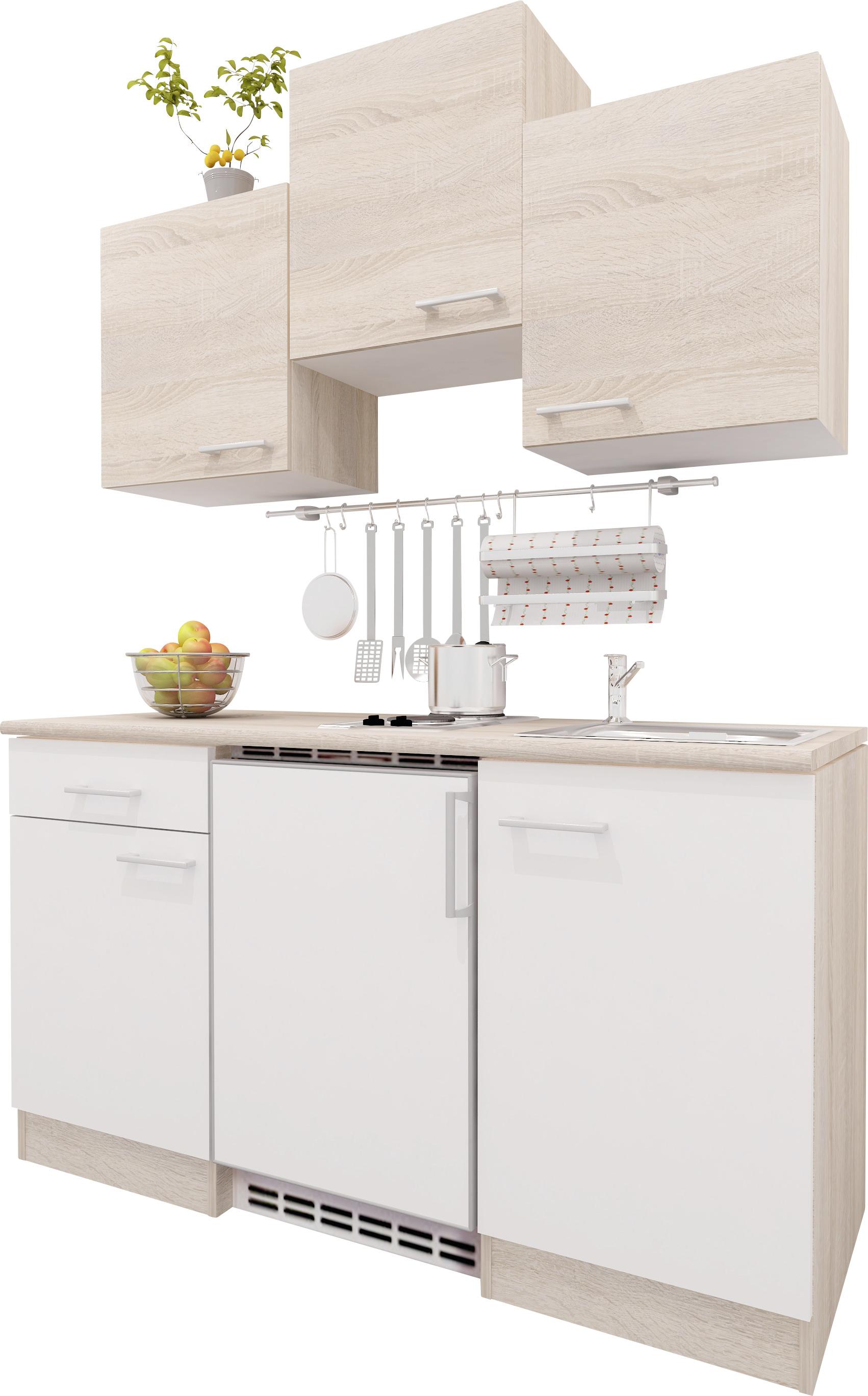 Kuhinjski Blok Samoa - bela/hrast, Konvencionalno, leseni material (150cm) - Modern Living